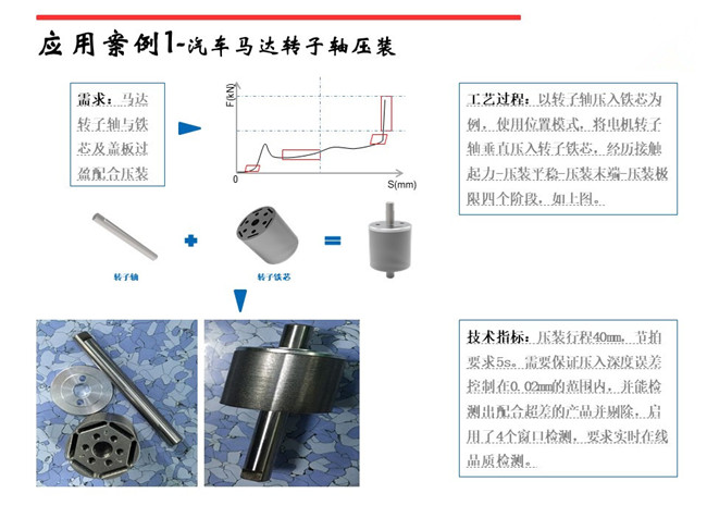 深圳伺服壓力機在馬達、電機、軸承壓裝上的應用
